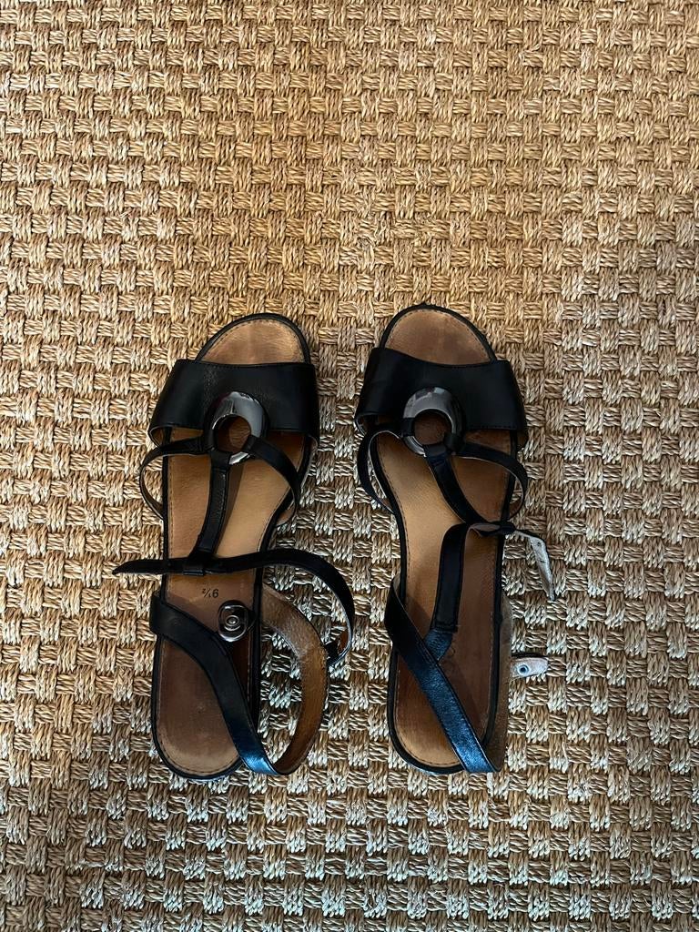 Gabor schoenen, maat 9,5, Ophalen of Verzenden, Zo goed als nieuw, Zwart, Sandalen of Muiltjes