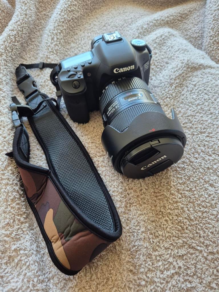 Canon 7D +  EF 24-105 f4 L IS  II USM, Ophalen, Gebruikt, Spiegelreflex, Canon