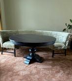 Zwarte ronde houten tafel – Ø140 cm – Stijlvol, Huis en Inrichting, Ophalen, Retro, Robuust, Landelijk, Klassiek, 100 tot 150 cm