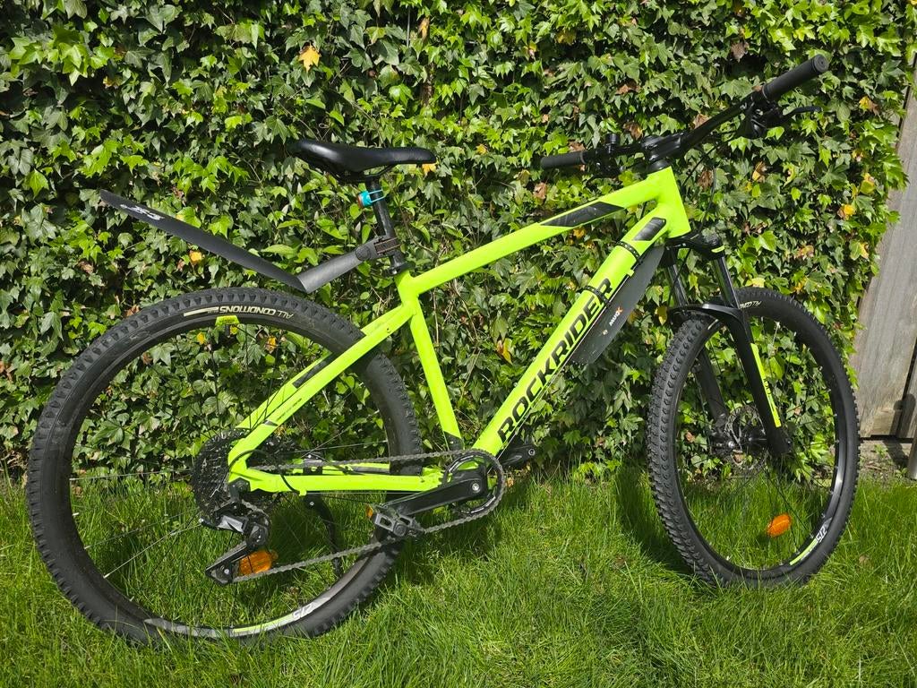 Rockrider mountainbike, neon geel, Ophalen, Zo goed als nieuw, Overige merken