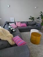 Bank hoekbank  grijs gebruikt  gratis, Huis en Inrichting, Ophalen of Verzenden, Gebruikt