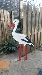 Houten Geboortebord ooievaar, Ophalen, Zo goed als nieuw