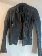 Zwart leren jasje van Froccella, Ophalen of Verzenden, Gedragen, Maat 36 (S), Zwart