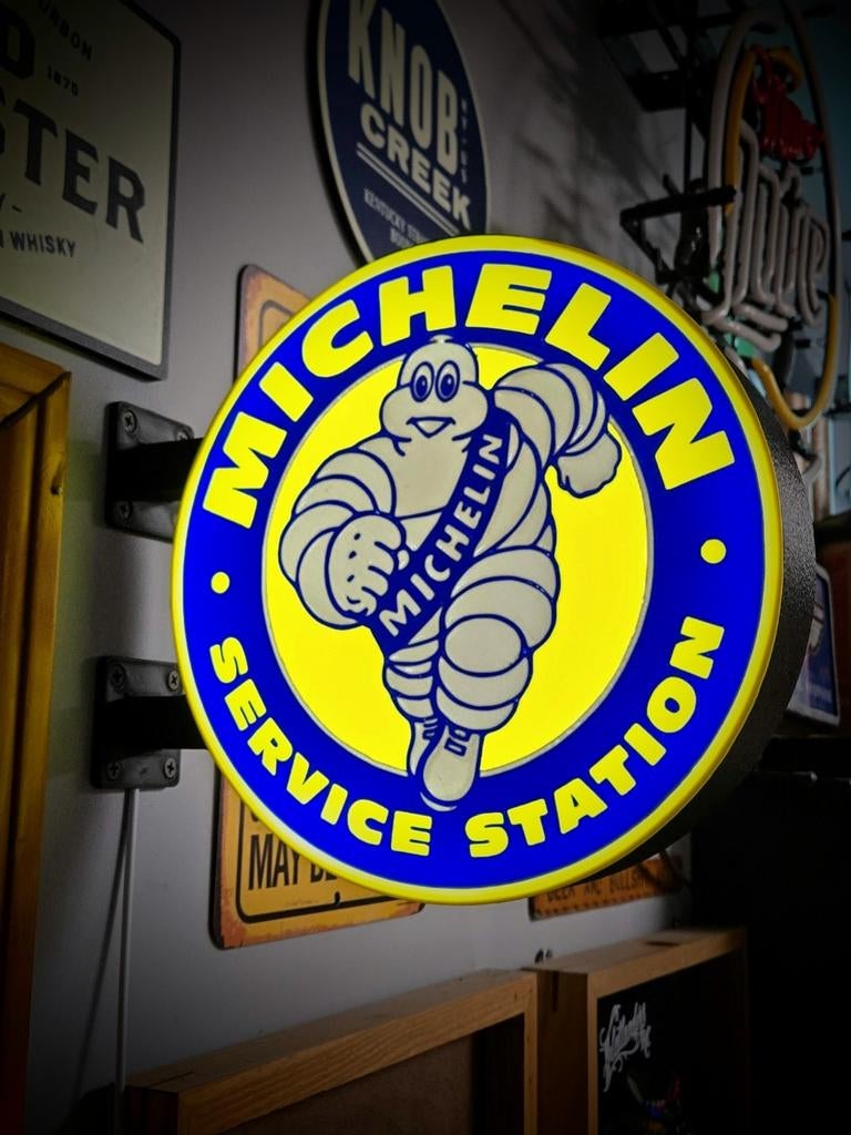 Michelin mancave reclame lamp, Ophalen of Verzenden, Nieuw, Lichtbak of (neon) lamp