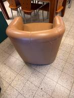 Comfortabele leren fauteuil - Zo goed als nieuw, Huis en Inrichting, Stoelen, Ophalen, Bruin, Kringloop, Kringloop