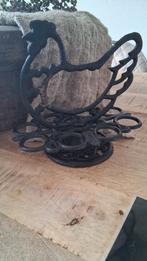 Gietijzeren kip eierrekje  Brocante landelijke stijl, Ophalen of Verzenden
