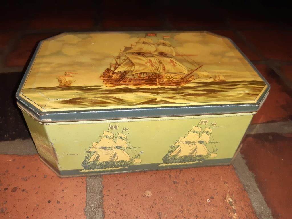 oude blikken doos, Hoboken, jaren 1950, Ophalen of Verzenden