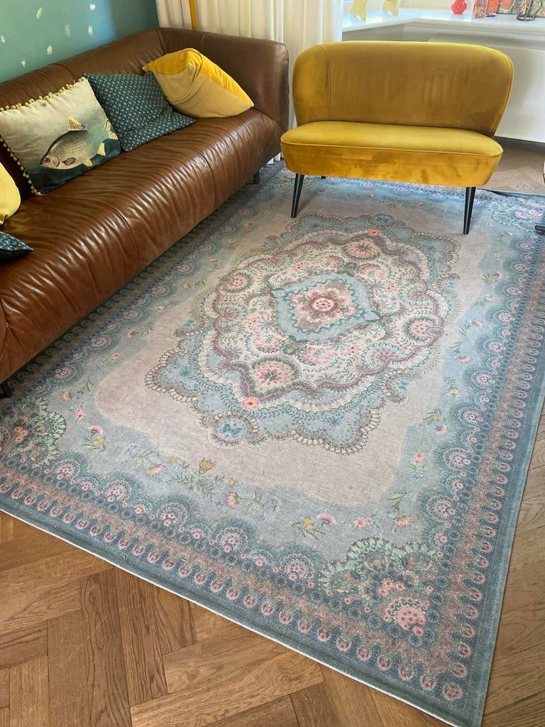 Pip vloerkleed blauw 180x275 cm, Ophalen, Gebruikt, Blauw, 150 tot 200 cm