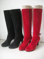 Leren Suede Laarzen met Hak 37,5 - Zwart - zgan - per paar, Kleding | Dames, Schoenen, Hoge laarzen, Zwart, Ophalen of Verzenden