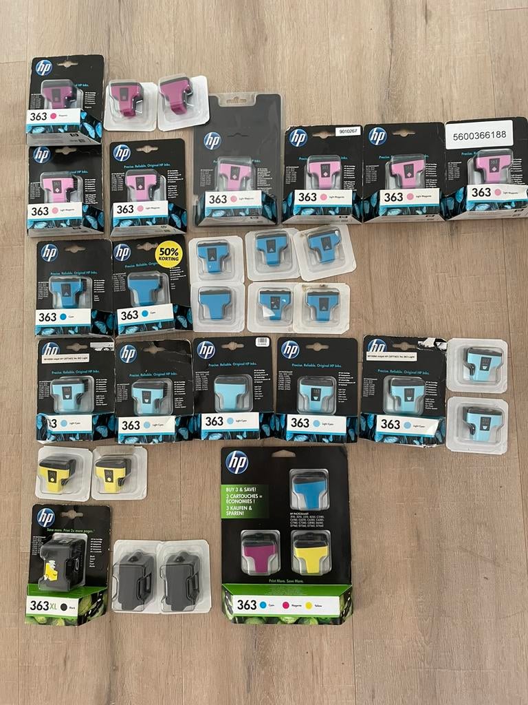 Heel veel cartriges HP 363, Ophalen, Zo goed als nieuw