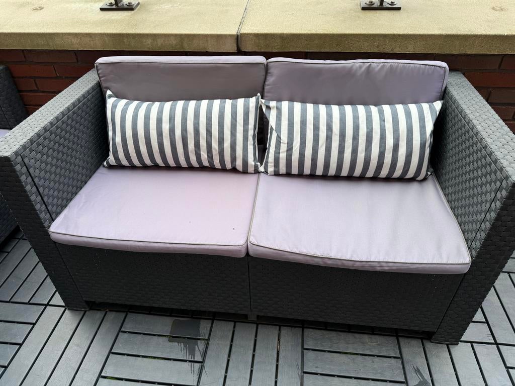 Tuin / Balkon Set Antraciet Ikea, Tuin en Terras, Tuinbanken, Ophalen, Gebruikt, Kunststof