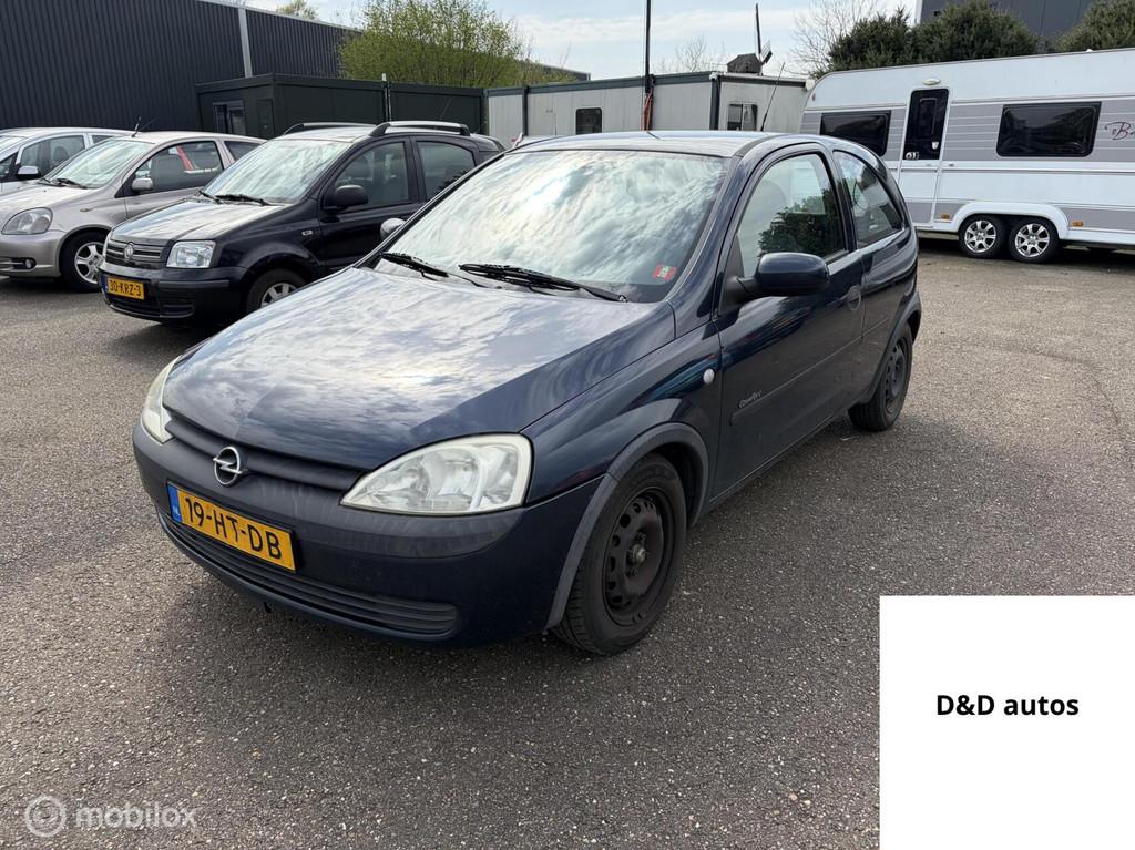 Opel Corsa 1.4-16V comfort met nieuwe apk, Auto's, Voorwielaandrijving, 450 kg, 4 cilinders, Blauw