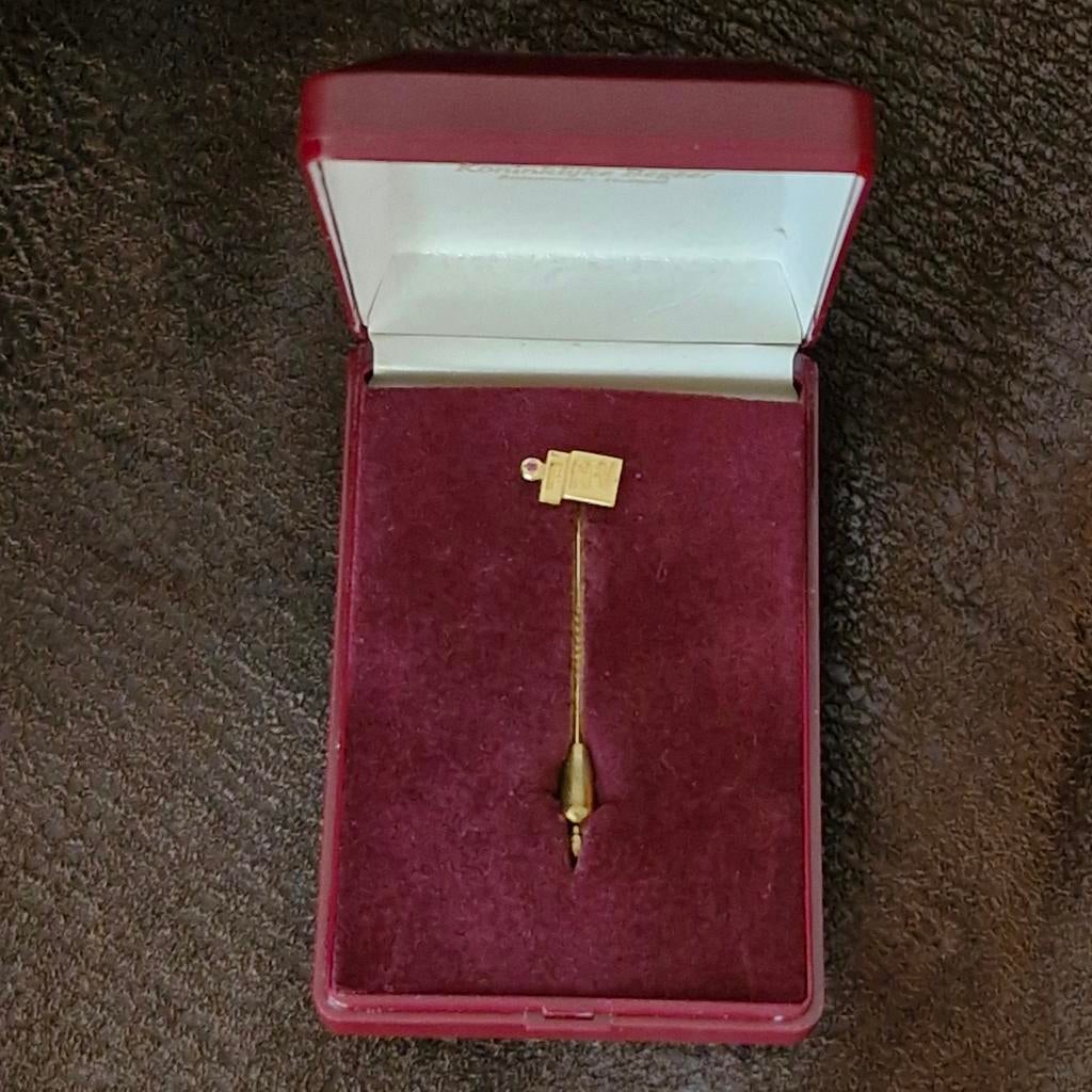 Gouden speld FNV, Postzegels en Munten, Ophalen of Verzenden, Goud