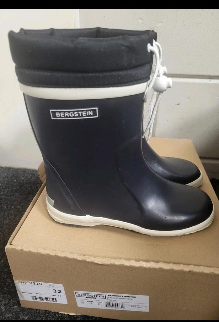 Nieuwe zwarte Bergstein regenlaarzen maat 32, Jongen of Meisje, Nieuw, Ophalen of Verzenden, Laarzen