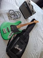 Fazley elektrische basgitaar groen met versterker, Ophalen, Nieuw, Elektrisch