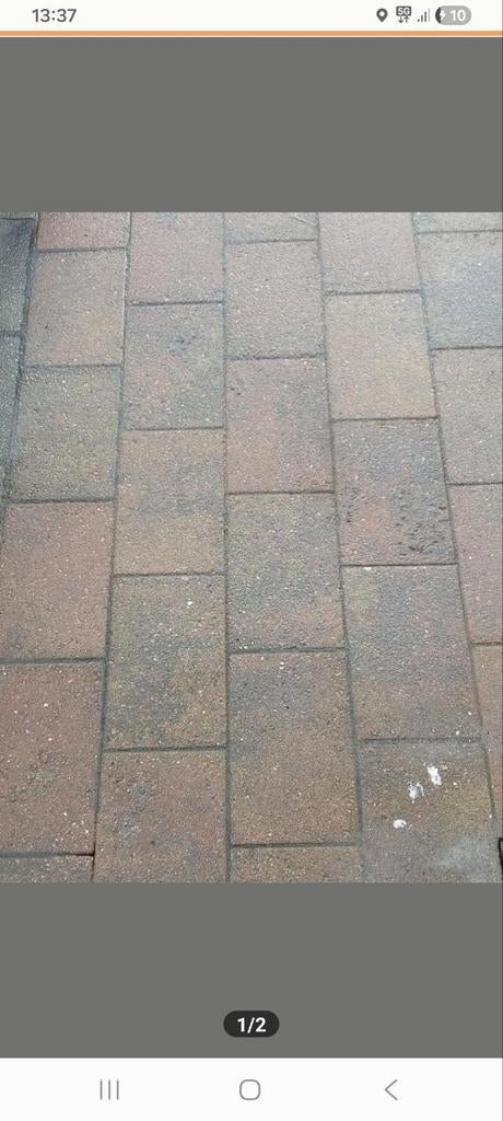 Gratis af te halen: 10 m² terrastegels 20x30, Gebruikt, Ophalen of Verzenden, 10 m² of meer, Beton