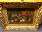 Schilderij met bloemen en fruit, Antiek en Kunst, Kunst | Schilderijen | Klassiek, Ophalen