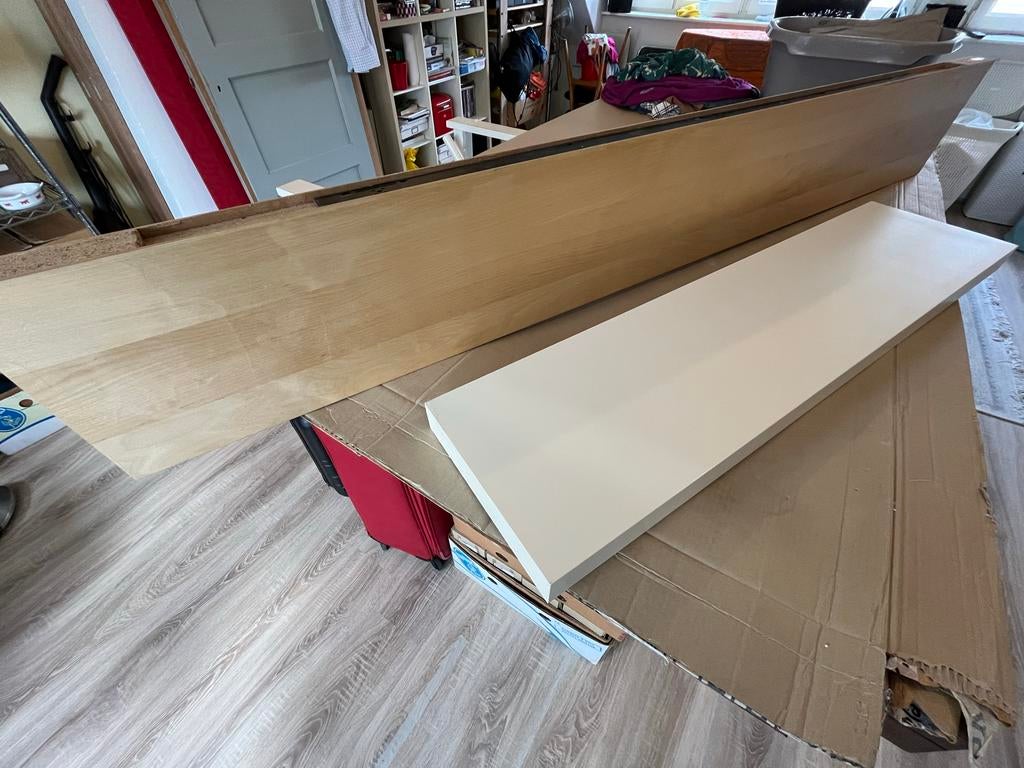 IKEA Lack Planken - Wit en Houtkleurig, Ophalen, Gebruikt