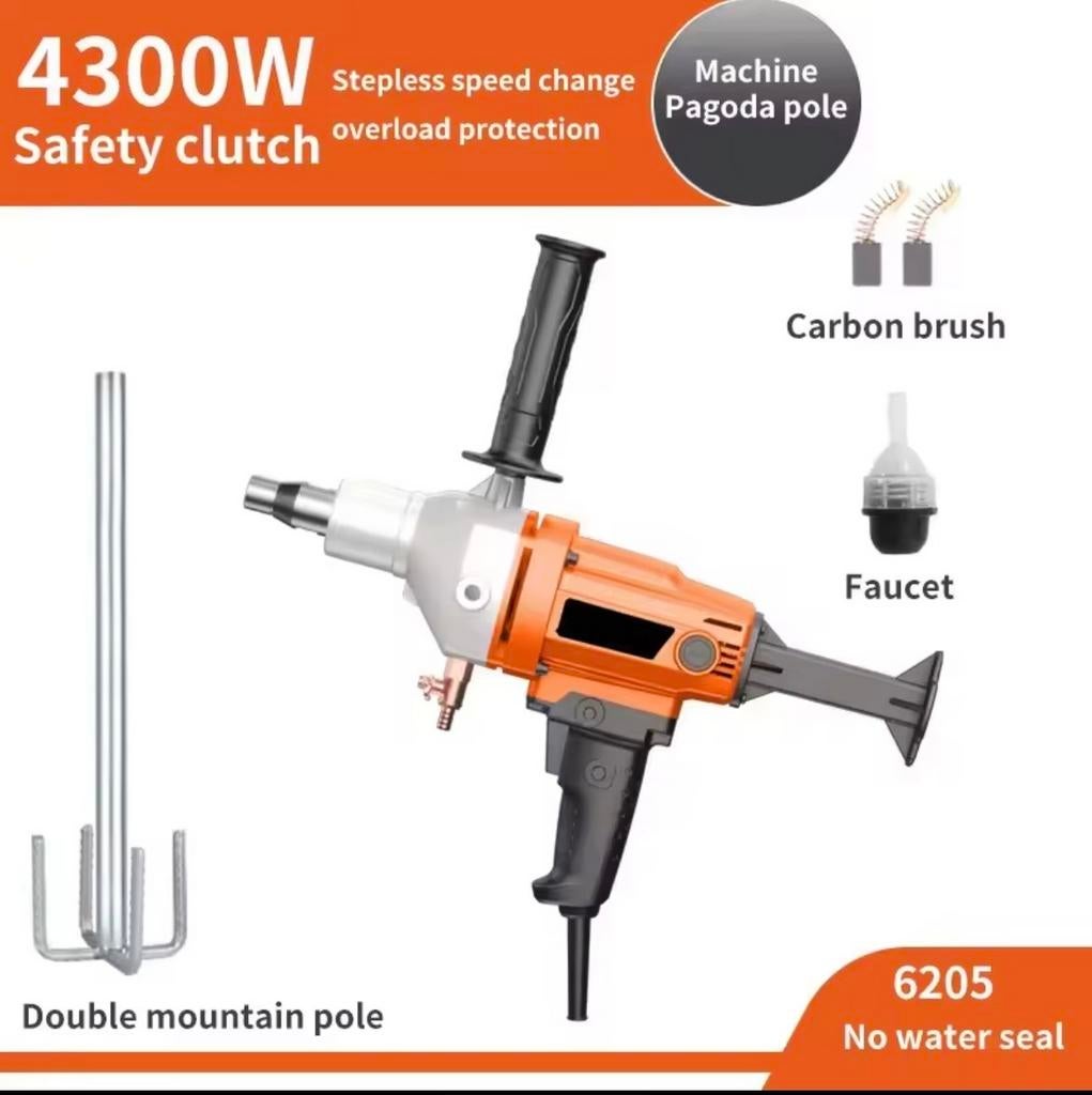 4300W elektrische diamantboor, Boormachine, 600 watt of meer, Variabele snelheid, Nieuw