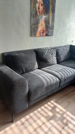 Mooie blauwe hoekbank, Ophalen, Zo goed als nieuw, Vierpersoons of meer