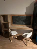 Kinderbureau met krijtbord en 2 stoeltjes, Kinderen en Baby's, Ophalen, Gebruikt, Tafel(s) en Stoel(en)