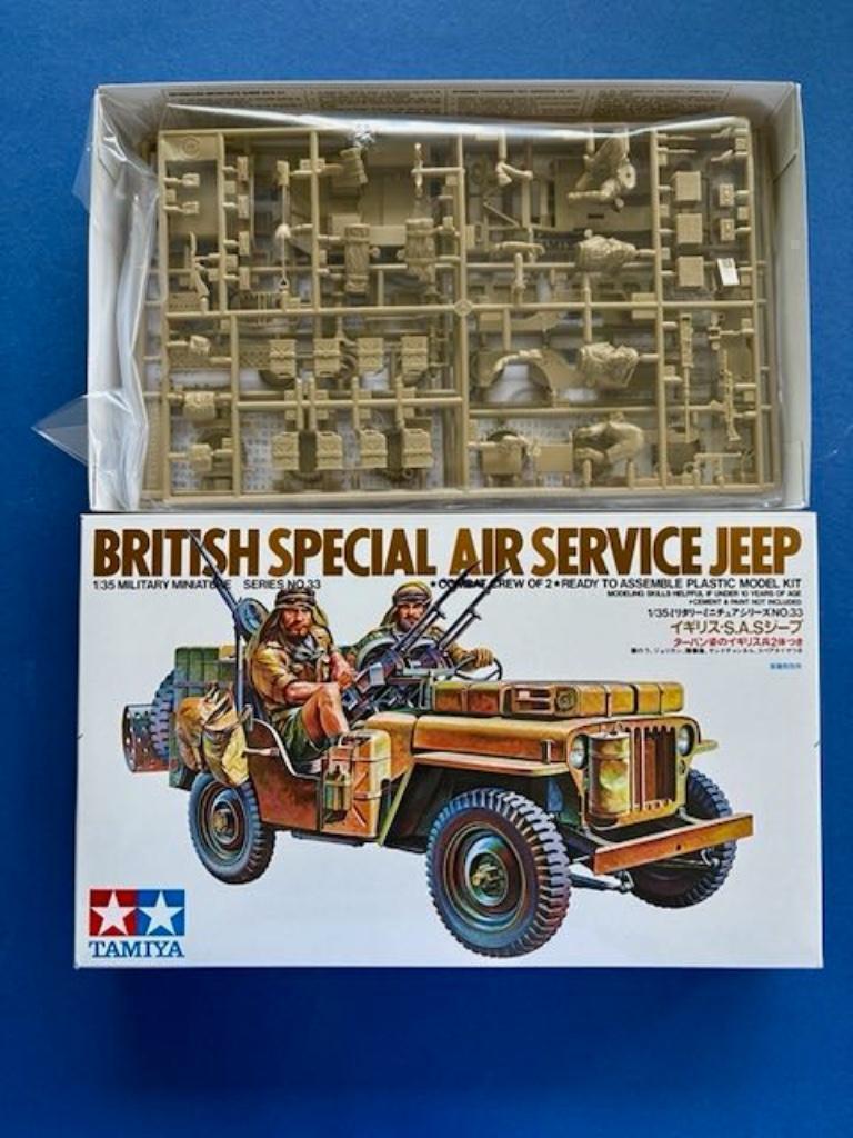 Tamiya	35033	British S.A.S. Jeep 	1/35, Auto, 1:32 tot 1:50, Nieuw, Ophalen of Verzenden