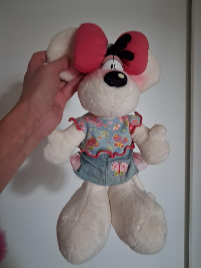 Diddlina knuffel met roze strik, Ophalen of Verzenden, Diddlina, Nieuw, Knuffel