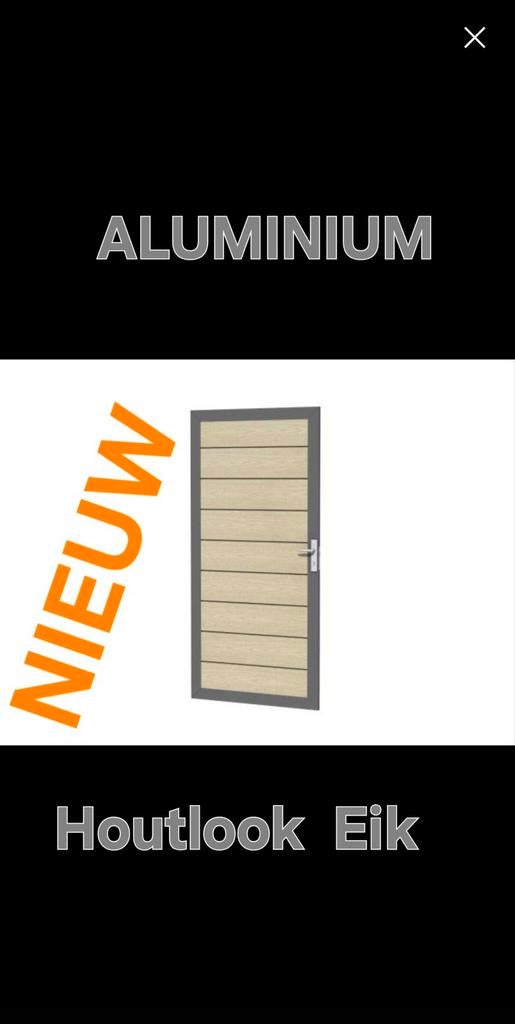 Schuttingdeur Tuindeur Tuinpoort 183x90 cm NIEUW, Ophalen, Minder dan 100 cm, Nieuw, Draaipoort