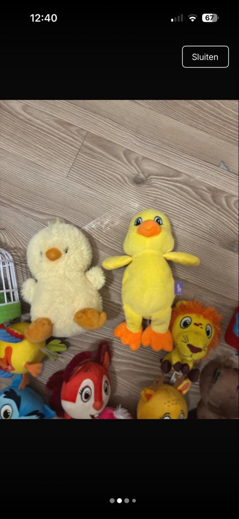 Leuke knuffeldieren, inclusief kuikentjes en kooitje, Ophalen of Verzenden, Gebruikt, Overige typen