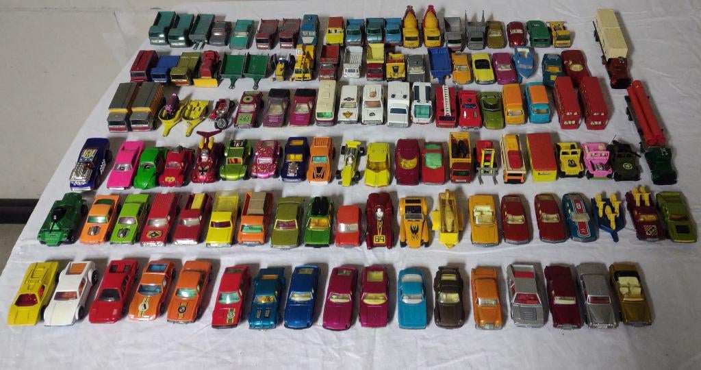 Verzameling Lesney Matchbox auto's 1968-1981  (119 stuks), Ophalen of Verzenden, Gebruikt, Auto