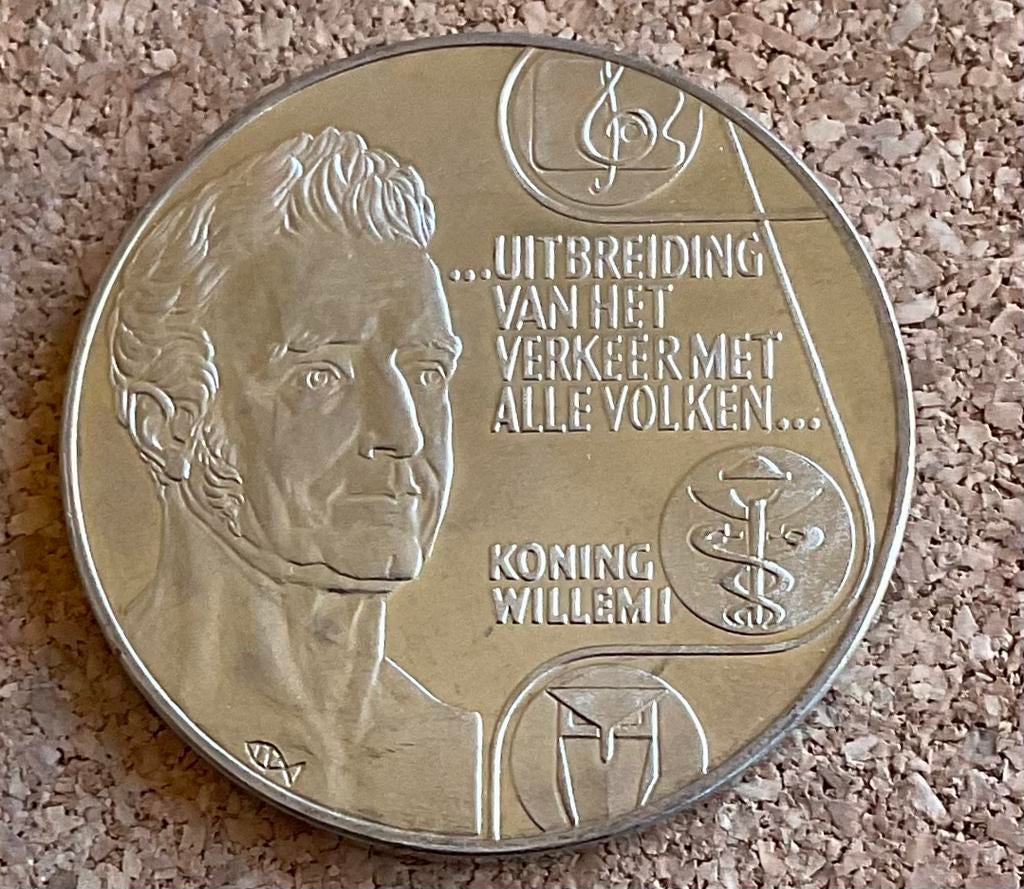 Penning - Nederland 10 Ecu 1992 koning Willem I uitbreiding., Postzegels en Munten, Penningen en Medailles, Ophalen of Verzenden