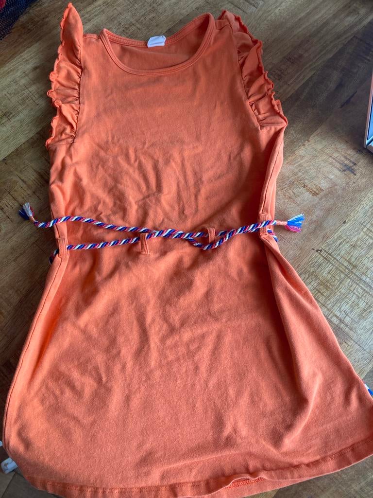 Oranje jurkje Koningsdag maat 122/128, Kinderen en Baby's, Kinderkleding | Maat 122, Ophalen of Verzenden, Gebruikt, Meisje, Jurk of Rok