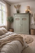 Biedermeier meidenkast linnenkast kledingkast rotan bamboe, Ophalen, 100 tot 150 cm, Zo goed als nieuw, Nvt