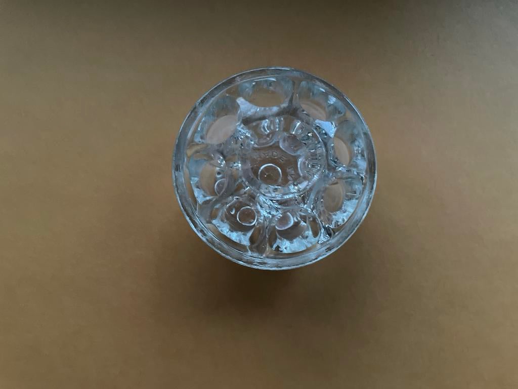 Vintage glazen pique fleur, Ophalen of Verzenden