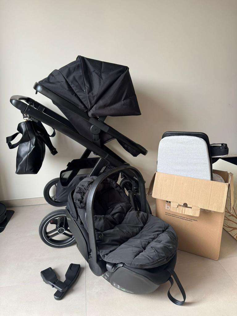 Kinderwagen Dubatti Two Zwart, Zo goed als nieuw, Combiwagen, Verstelbare duwstang, Ophalen