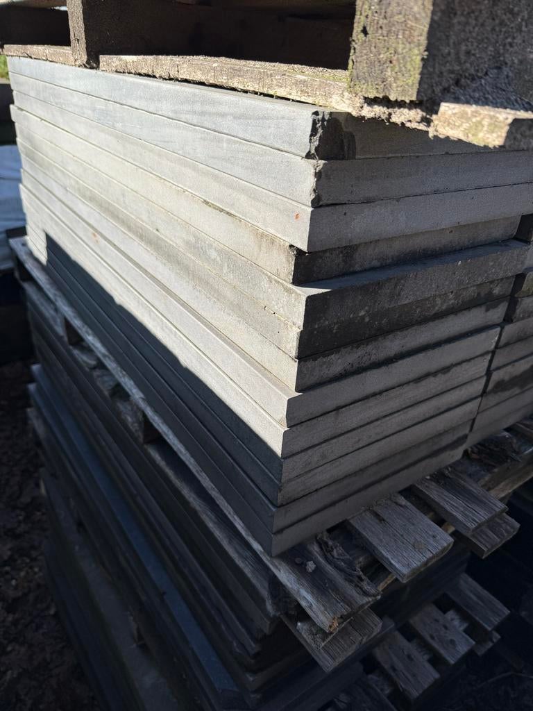 Vijverrand Basalt Geschuurd - 3x35x100 cm, Ophalen, Gebruikt, 25 cm of meer, Natuursteen