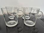 Nespresso lungo 4x glas glazen View als nieuw, Glas of Glazen, Ophalen of Verzenden, Overige stijlen, Glas