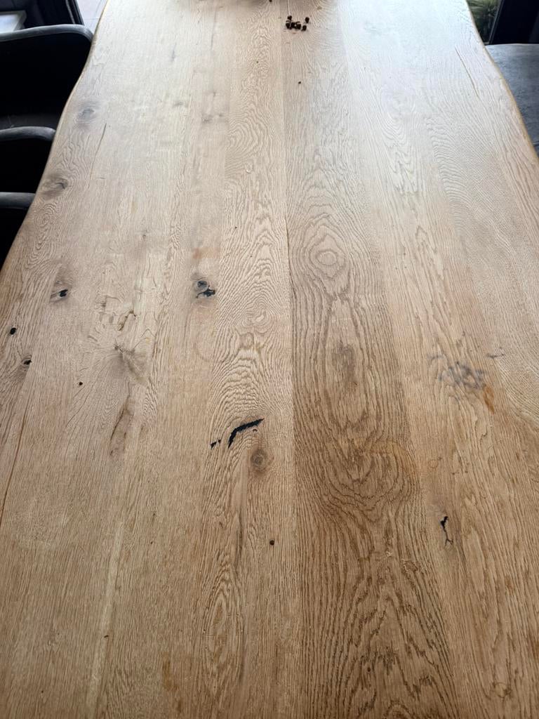 Mooie boomstam tafel 220x100, Ophalen, 200 cm of meer, 50 tot 100 cm, Zo goed als nieuw