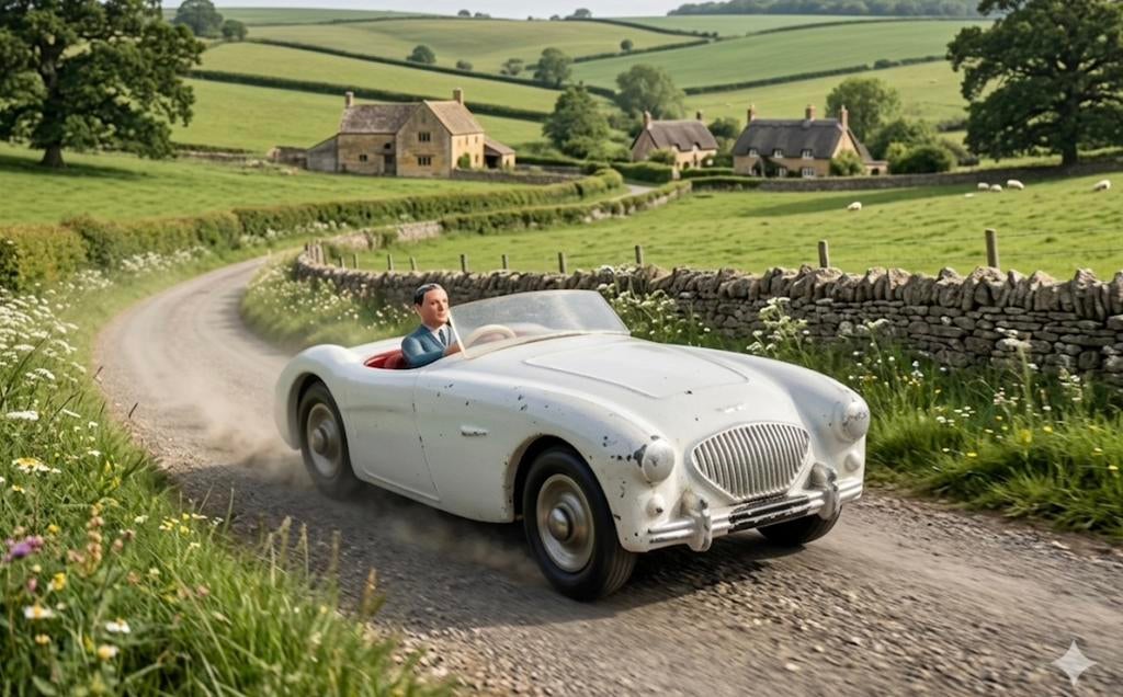 Austin Healey, Hobby en Vrije tijd, Modelauto's | 1:43, Gebruikt, Auto, Dinky Toys, Ophalen of Verzenden