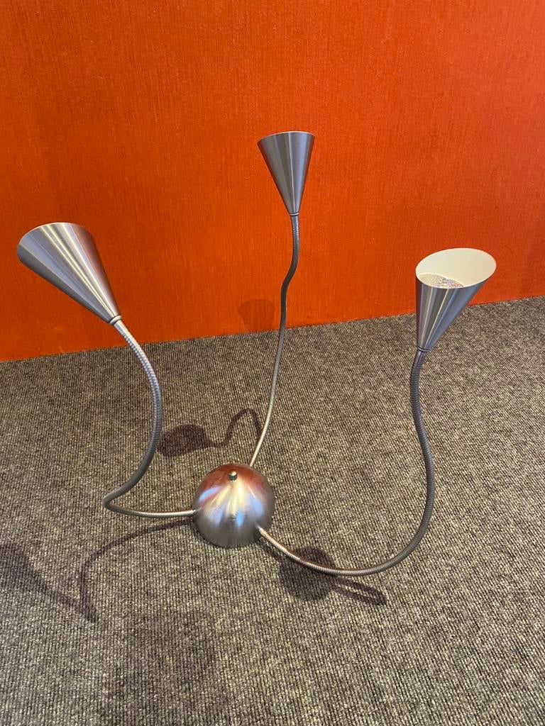 Plafondlamp; 3 flexibele armen., Ophalen of Verzenden, Zo goed als nieuw, Metaal