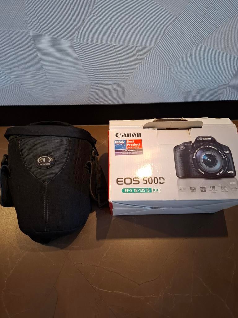 Canon EOS 500D spiegelreflexcamera met toebehoren, Ophalen of Verzenden, Canon, Geen optische zoom