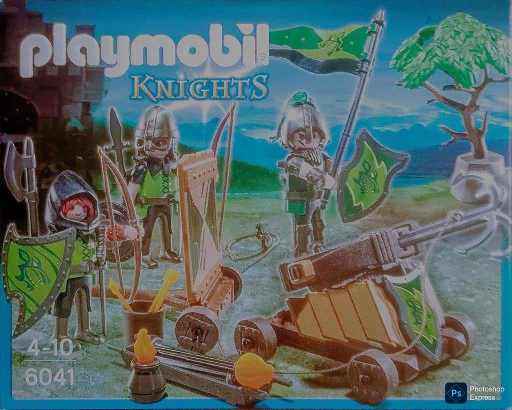 Knights Wolvenridders Met Katapult 6041, Kinderen en Baby's, Speelgoed | Playmobil, Ophalen of Verzenden, Gebruikt, Complete set