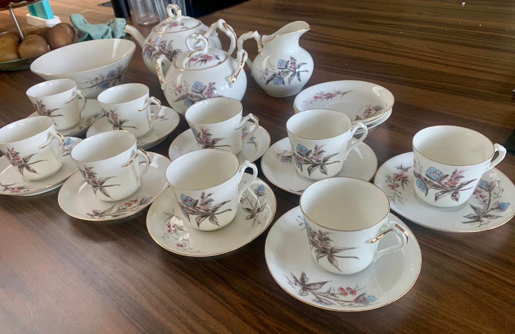 Porceleinen theeservies, Ophalen, Zo goed als nieuw, Porselein, Compleet servies