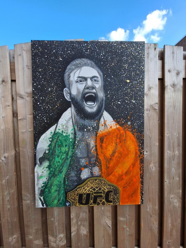 Conor McGregor Acrylverf Schilderij op Canvas 120x80cm, Ophalen of Verzenden