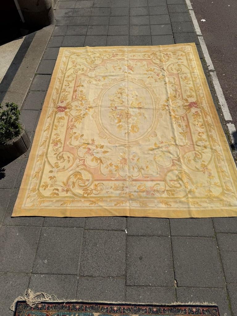 Antiek frankrijk Tapijt aubusson ( Antique Carpet) 307x235cm, Gebruikt, Overige kleuren, Wol, 200 cm of meer