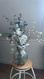 vaas met kunstbloemen, Huis en Inrichting, Woonaccessoires | Kunstplanten en Kunstbloemen, Ophalen, Zo goed als nieuw