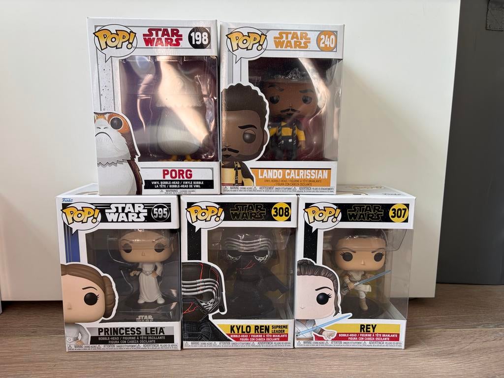 Funko Pop! Star Wars Collectie: Porg, Lando, Leia, Kylo, Rey, Ophalen of Verzenden, Nieuw