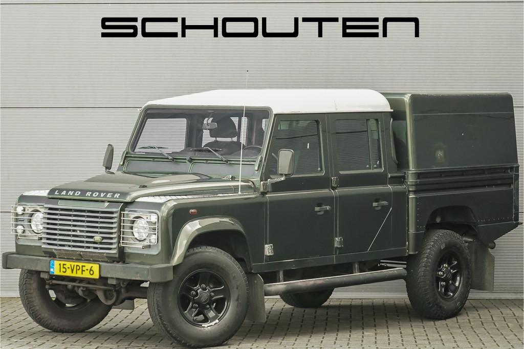 Land Rover Defender 2.4 TD 130" S Crew Cab Xenon LED, Auto's, Stof, Gebruikt, Zwart, 4 cilinders