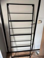 Zwart metalen wandrek/ladder decoratie, Ophalen, Zo goed als nieuw