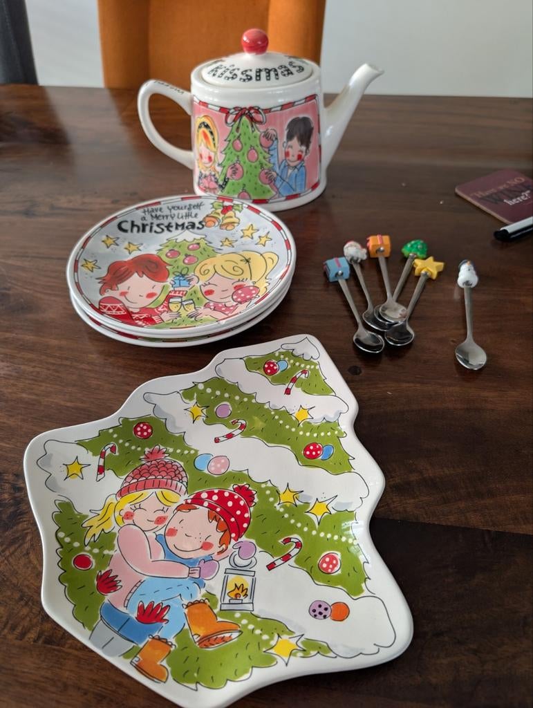 Blond Amsterdam Kerst Servies - Compleet Set, Ophalen, Zo goed als nieuw, Aardewerk, Blond Amsterdam